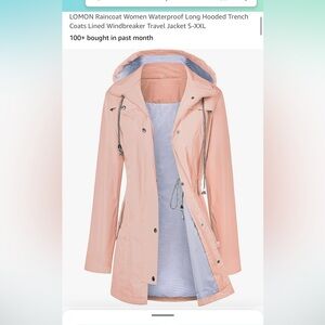 Light Pink Rain Jacket Size Medium